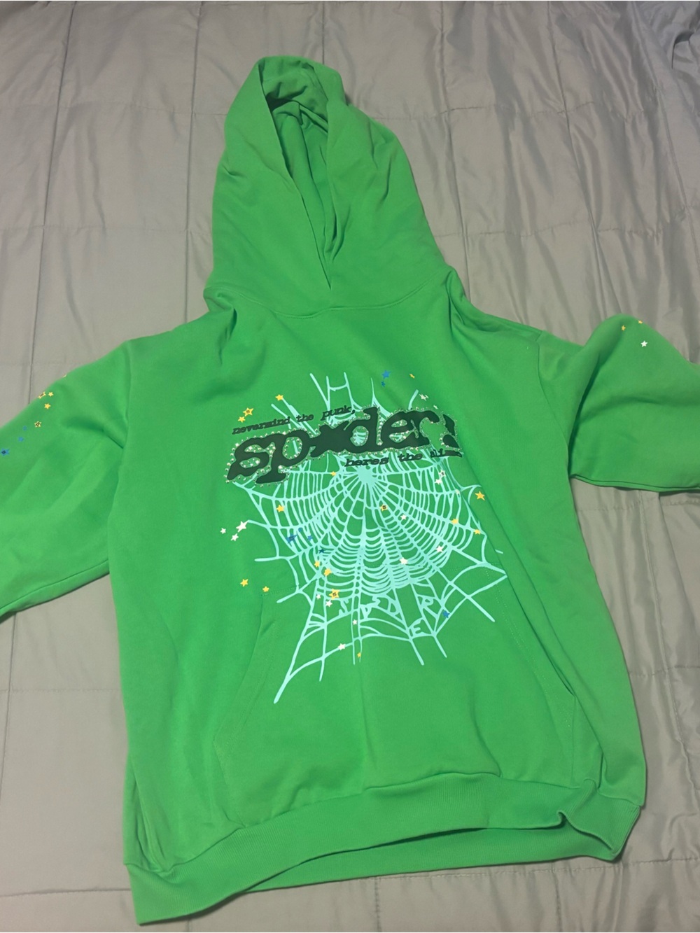 Neon Green Sp5der Hoodie